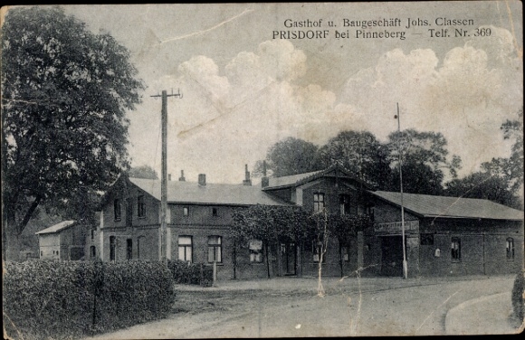 KP Prisdorf w Szlezwiku-Holsztynie, zajazd i sklep budowlany Johs. zajęcia
