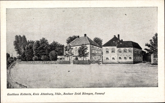 PC Kotteritz Nobitz district of Altenburg, view from the street to Erich Boerngen&#39;s inn
