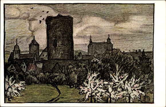 Artist PC Haarek, R., Besigheim in the district of Ludwigsburg, at the horn tower