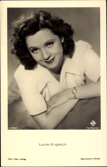 Postcard Actress Lucie Englisch, Portrait, Ufa Film