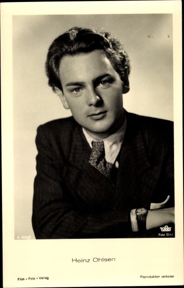 Postcard actor Heinz Ohlsen, portrait, suit