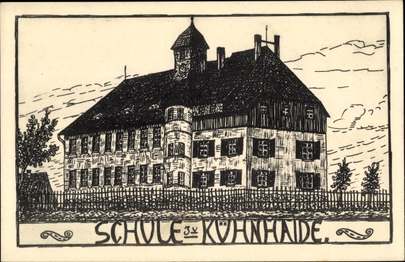 Artist PC Otte, Walther, Kühnhaide Marienberg in the Ore Mountains, school