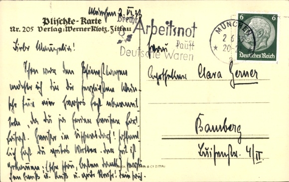 Paper cutting artist Postcard Plischke, G., Happy Pentecost, Fairy plays music with grasshopper