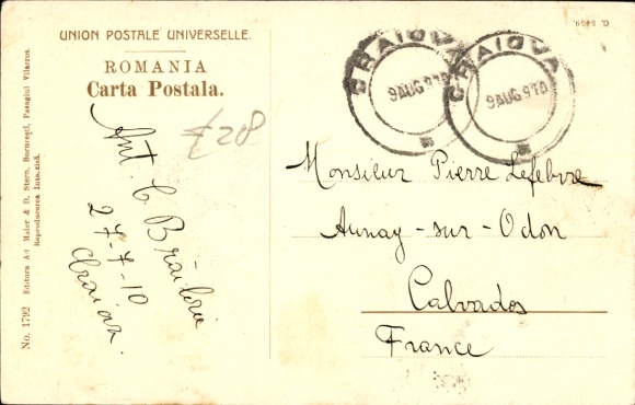 Postcard Câineni Romania, train station, restaurant, railway carriages