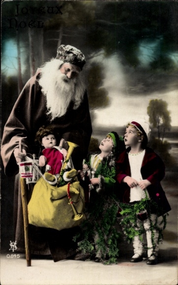 Ak Frohe Weihnachten, Weihnachtsmann, Kinder