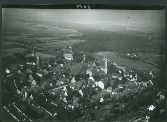 Photo Aub district of Würzburg, aerial photograph