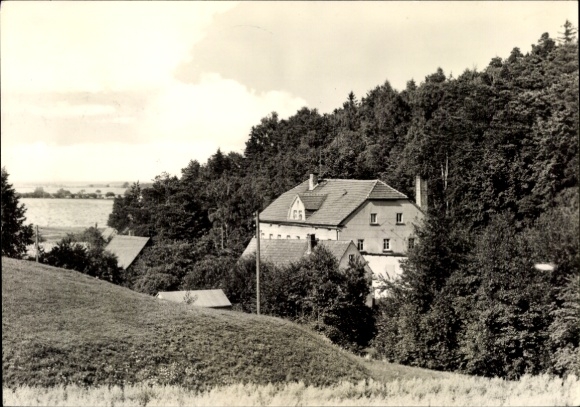 Postcard Naundorf in Saxony, Gasthaus zur Mülle, excursion restaurant, Klosterberg, owner Heinz Ramke