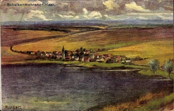 Artist PC Schalkenmehren in the Eifel, Schalkenmehrener Maar