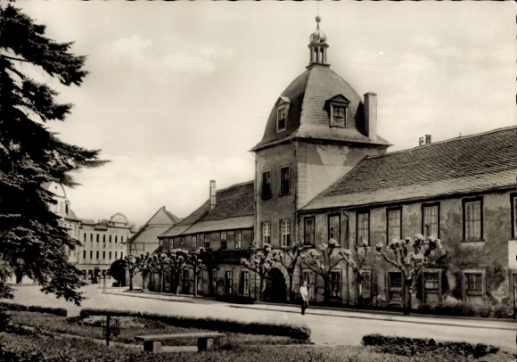 Ak Bad Köstritz in Thüringen, Gebäude am Julius-Sturm-Platz,  Immobilie, Stadtansicht
