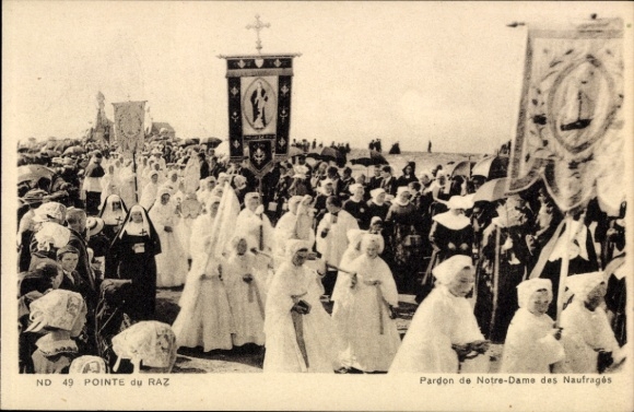 CPA La Pointe du Raz Finistère, Pardon de Notre-Dame des Naufragés