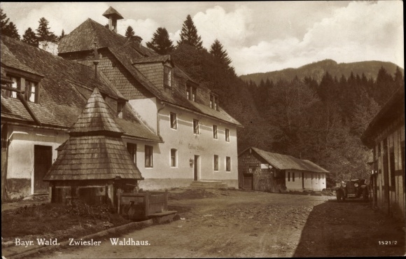 Postcard Zwieslerwaldhaus Lindberg Bavarian Forest Lower Bavaria, Inn Waldhaus