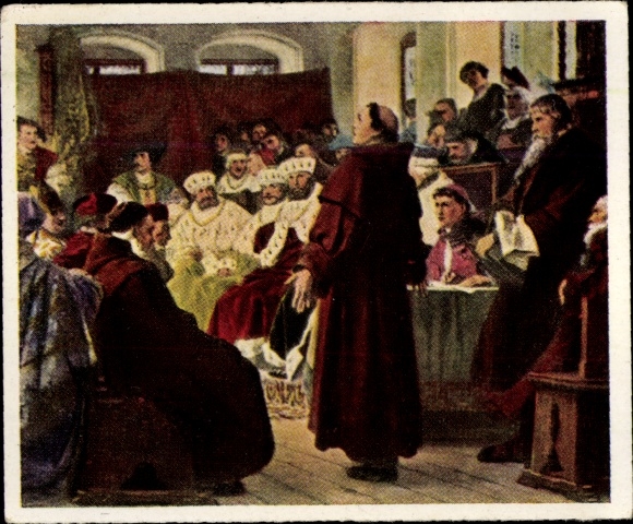 Collection picture Glory sheets of German history No. 42 Reformation, Luther, Diet of Worms 1521