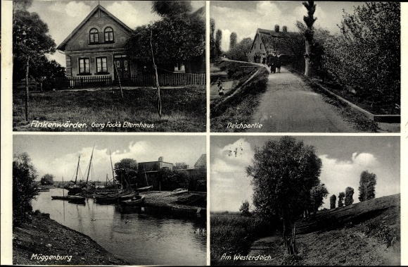 PC Hamburg Mitte Finkenwerder Finkenwaerder, Gorch Fock&#39;s parents&#39; house, Müggenburg, Westerdeich