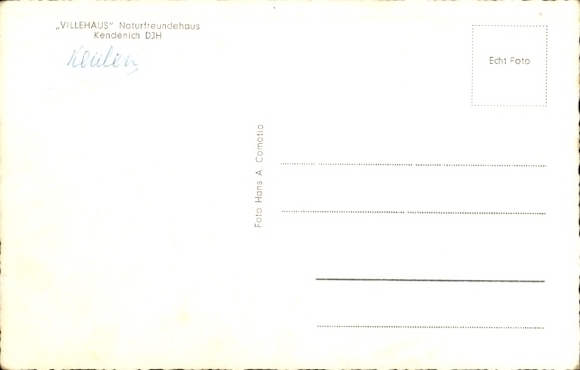 Postcard Kendenich Hürth North Rhine Westphalia, Villehaus, Nature Friends House