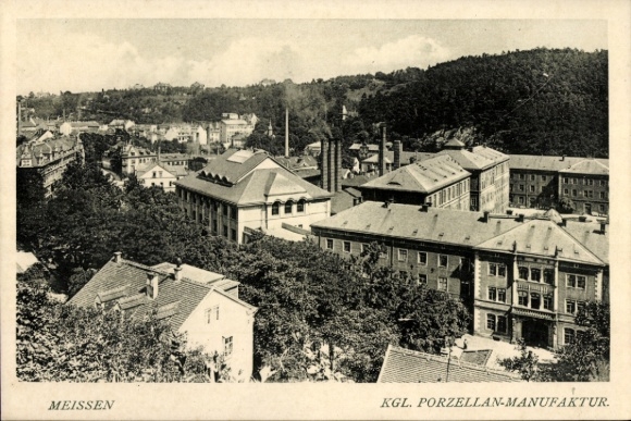 Postcard Meissen in Saxony, Royal Porcelain Manufactory