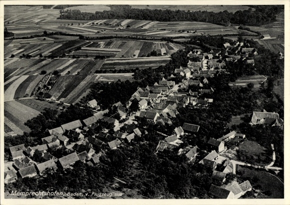 Ak Memprechtshofen Rheinau in Baden, Fliegeraufnahme