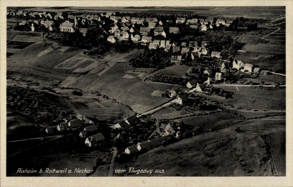 Postcard Aixheim Aldingen in Württemberg, aerial photograph