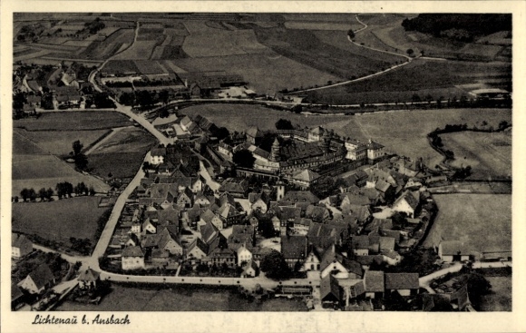 Ak Lichtenau in Midden-Franken, luchtfoto