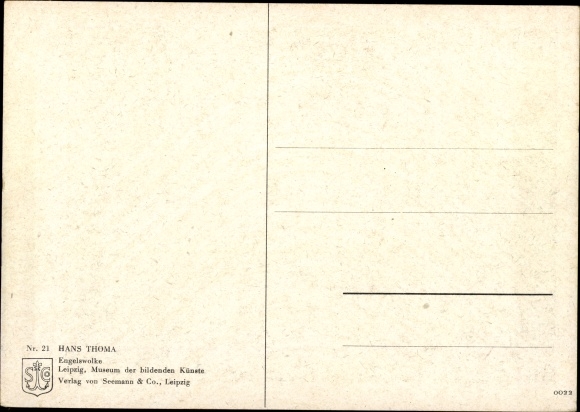 Artist Postcard Thoma, Hans, Engelswolke