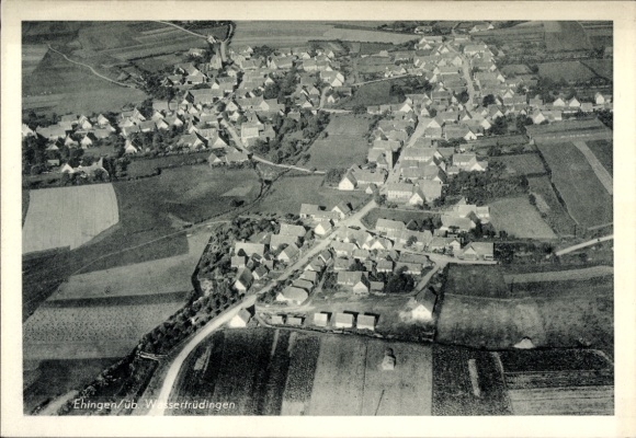 Ak Ehingen in Mittelfranken, Fliegeraufnahme