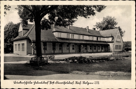 Postcard Helmsdorf Stolpen in Saxony, convalescent home and bakery school