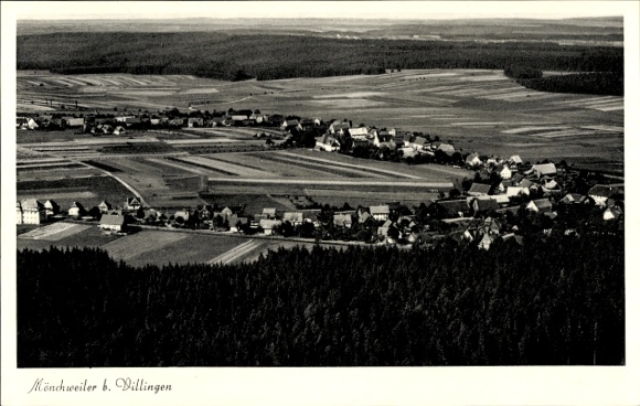 Ak Mönchweiler im Schwarzwald, Fliegeraufnahme