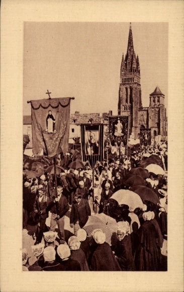 Postcard Le Folgoët Finistère, Great Pardon of 8 September