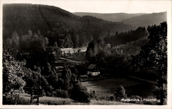 Postcard Niederpöbel Dippoldiswalde in the Ore Mountains, Wahlsmühle in the Pöbeltal