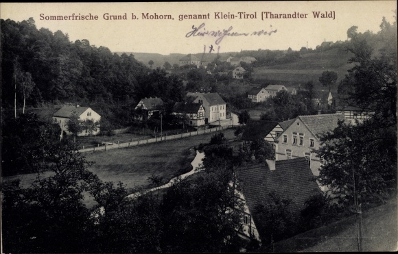 Ak Grund Mohorn Wilsdruff Saksen, totaalbeeld, Klein-Tirol in het Tharandter-bos