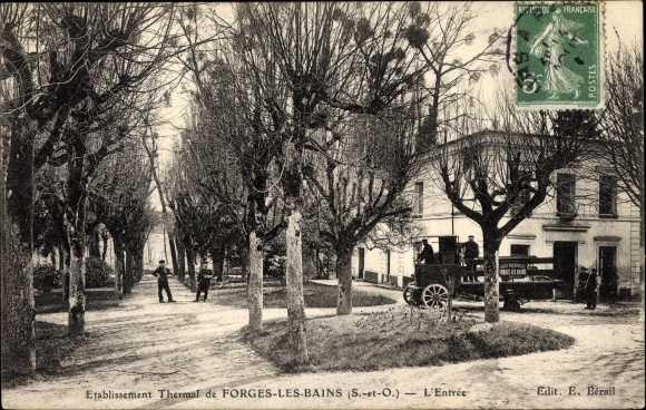 Ak Forges les Bains Essonne, Etablissement Thermal, L'Entrée
