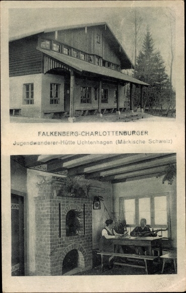 Ak Uchtenhagen Falkenberg in der Mark, Falkenberg Charlottenburger Jugendwandererhütte
