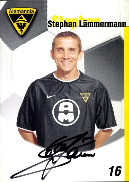 Autogrammkarte Fußballer Stephan Lämmermann, Alemannia Aachen, Autogramm