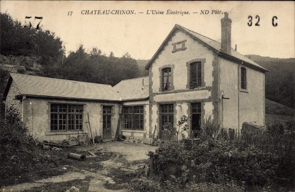 Ak Château Chinon Nievre, L'Usine Electrique