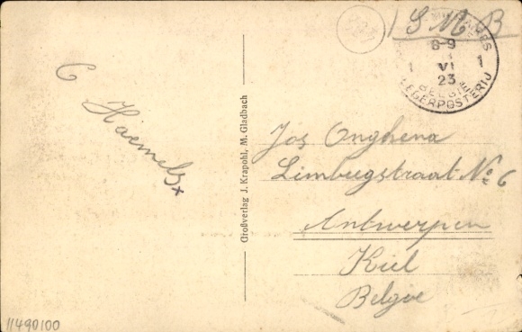 Ak Eschweiler Noordrijn-Westfalen, kazerne, gekleurd