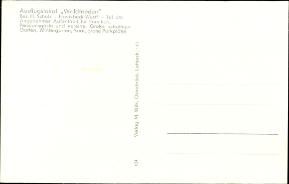 PC Havixbeck in Westphalia, excursion restaurant Waldfrieden