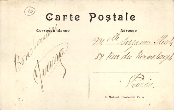 Postcard Suresnes Hauts de Seine, Rue du Mont-Valérien, bridge, trees, street, landscape