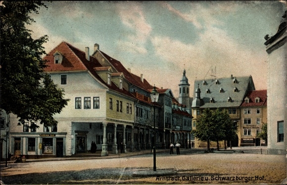 Ak Arnstadt in Thüringen, Galerie, Schwarzburger Hof