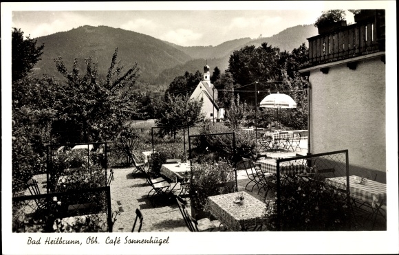 Postcard Bad Heilbrunn in Upper Bavaria, Cafe Sonnenhügel