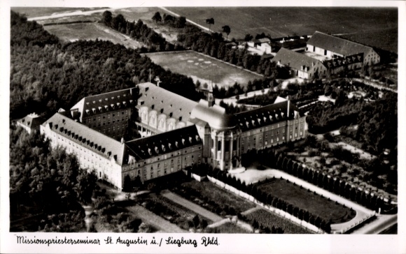 Postcard Sankt Augustin North Rhine Westphalia, Missionary Seminary, aerial photograph