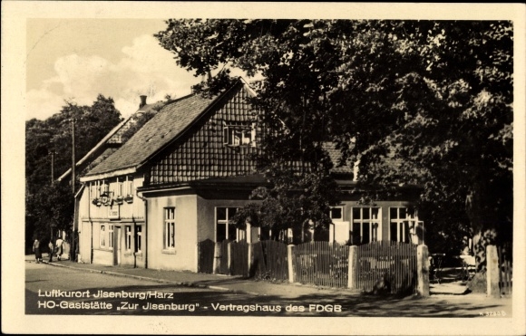 Postcard Ilsenburg am Nordharz, HO Gaststätte Zur Ilsenburg, contract house of the FDGB