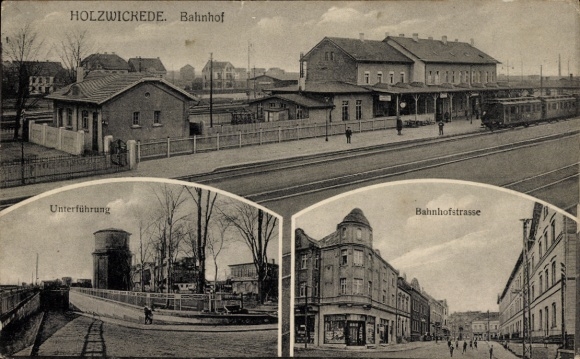 Ak Holzwickede im Ruhrgebiet, Bahnhof, Unterführung, Bahnhofstraße