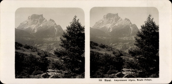 Stereo photo Cortina d'Ampezzo Veneto, Dolomiti di Ampezzo, Monte Pelmo