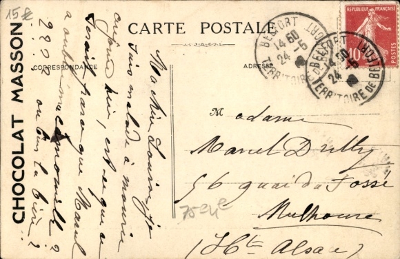 Ansichtkaart Parijs IV, Rue de Rivoli, Chocolat Masson