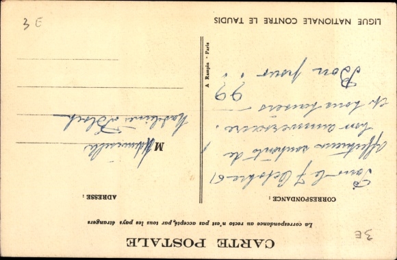 Artist Postcard Poulbot, Francisque, Why don&#39;t you sleep at home, National League against slums