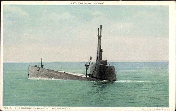 Ak USA, U-Boot kommt an die Oberfläche