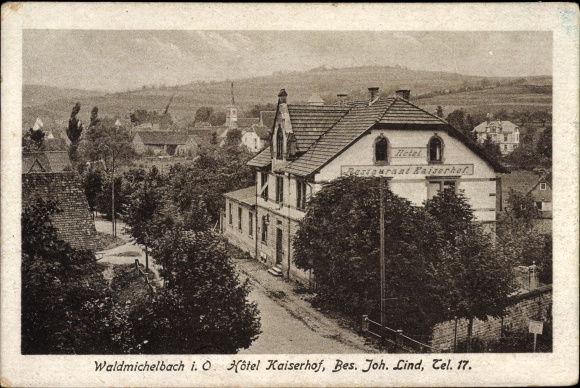 Postcard Waldmichelbach Forest Michelbach in the Odenwald Hesse, Hotel Kaiserhof