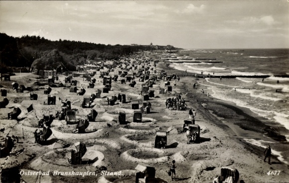 Ak Ostseebad Brunshaupten Kühlungsborn, Strand, Strandkörbe
