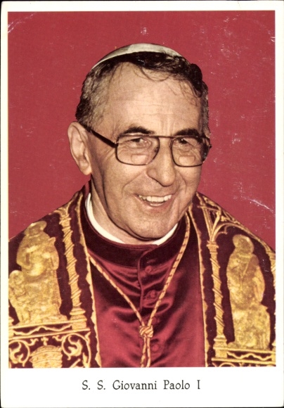 Postcard Pope John Paul I, portrait