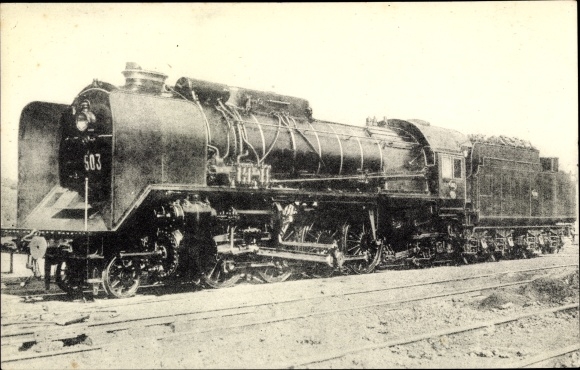 Postcard Belgian Locomotives, Machine 503