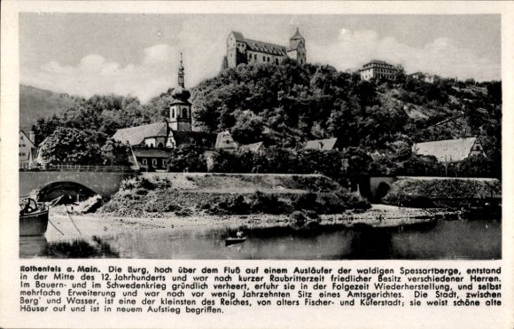Postcard Rothenfels am Main Lower Franconia, Castle